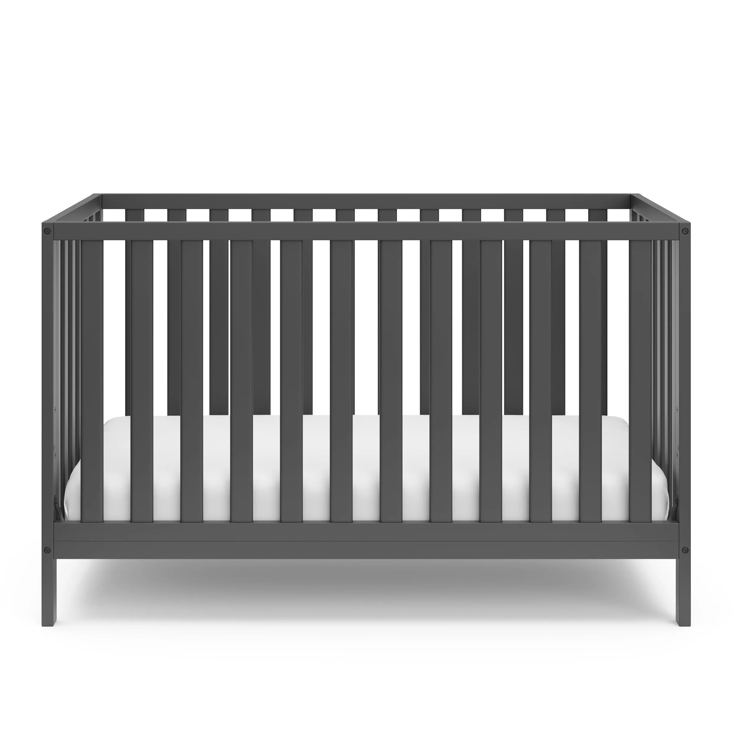 Storkcraft Sunset 4 in 1 Convertible Baby Crib, Gray