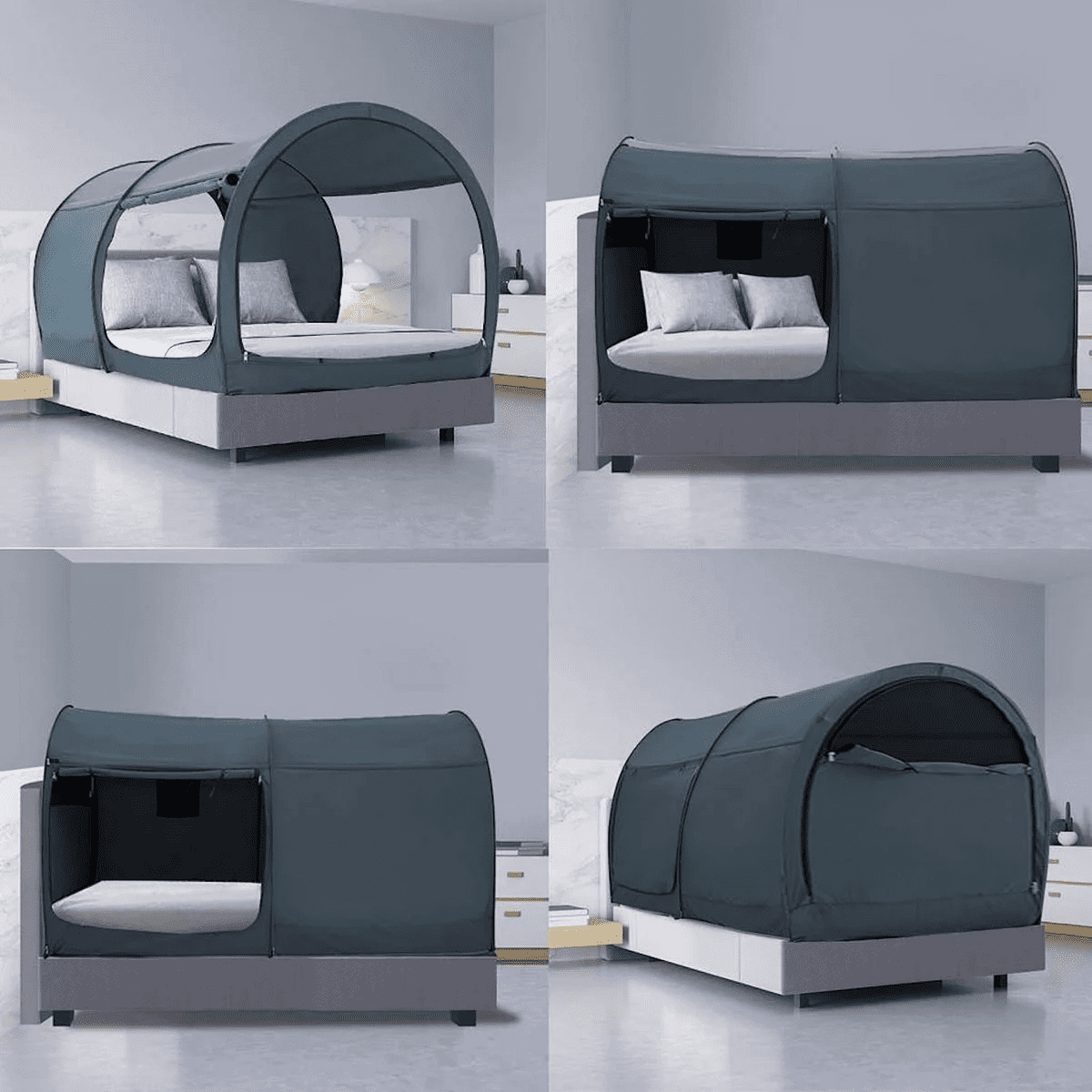 Alvantor Bed Tent Pop Up Canopy Twin Size Charcoal