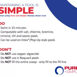 Pure + Simple Weekly Water Care for Swimming Pools - 10 LB Pail