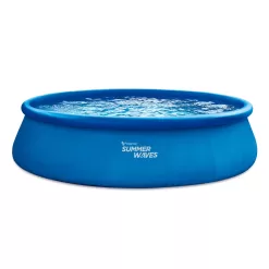 Summer Waves 18 ft Quick Set Above Ground Pool, Round, Blue, Ages 6+, Unisex
