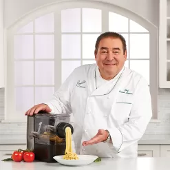 Emeril Lagasse Pasta & Beyond Electric Pasta and Noodle Maker Machine with Slow Juicer Attachment, Black