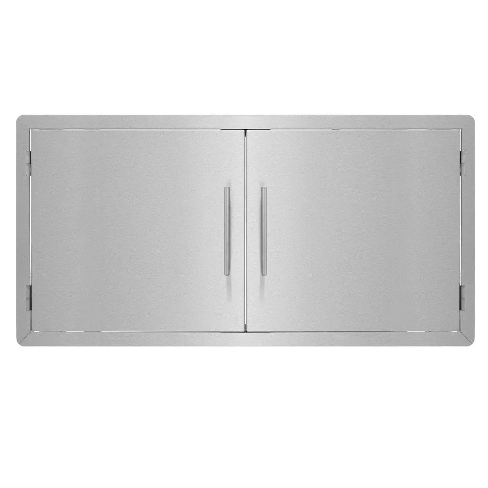 AdirHome BBQ Grill Double Access Door Panel, Stainless Steel, Rust-Resistant, Single Face, 42 Inches