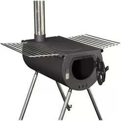 US Stove 248053 14 in. Tent Heater Outfitter Black Steel Camp Backpacker Stove