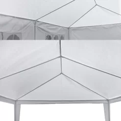 ZenSports 10x30FT Outdoor Party Tent Gazebo Wedding Canopy Tent, Heavy-Duty Steel Waterproof UV Protection White