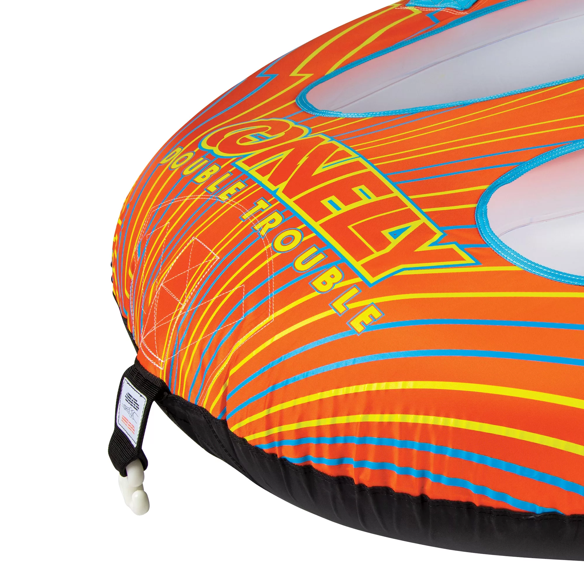 Connelly Double Trouble 2 Rider Inflatable Boat Towable Inner Tube, Orange