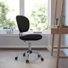 Flash Furniture Mid-Back Black Mesh Padded Swivel Task Office Chair with Chrome Base