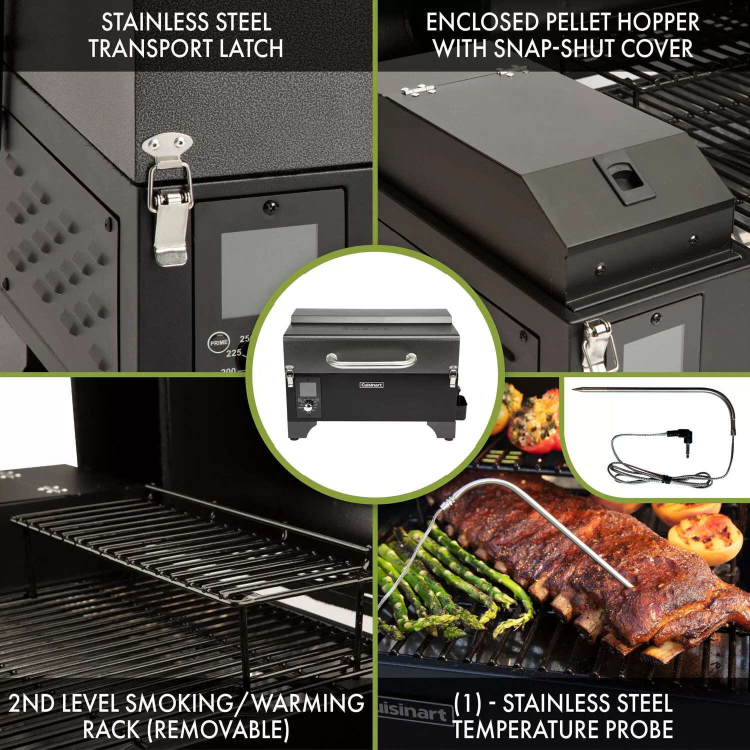 Cuisinart 256-sq. in. Portable Wood Pellet Grill and Smoker