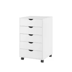 Naomi Home 5 Drawer Office Storage File Cabinet