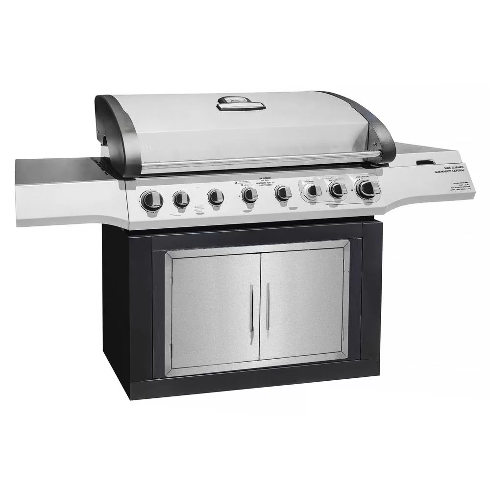 AdirHome Stainless Steel Rust-Resistant Single Face BBQ Grill Double Access Door Panel, 30 Inches
