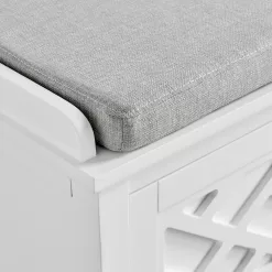 Alaterre Coventry Storage Bench, Dove Gray and White