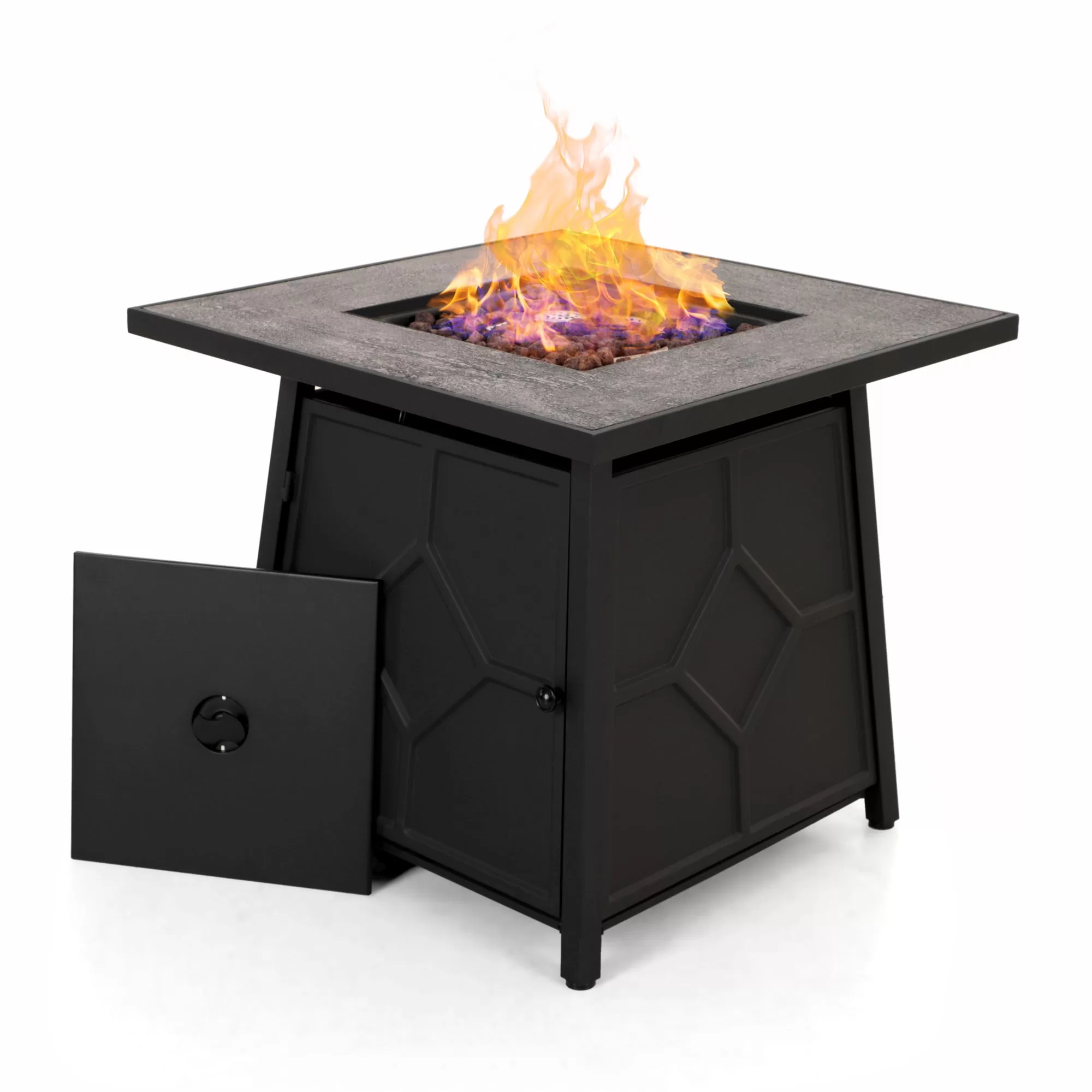 Sophia & William 28" Square Patio Gas Fire Pit Table CSA Certificated 40000 BTU