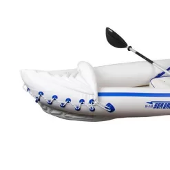 Sea Eagle 370 Pro 3 Person Inflatable Water Sport Kayak Canoe Package