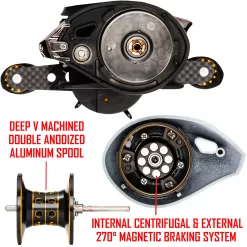 Ardent Apex Grand Baitcast Reel,7.3:1 Gear Ratio, Right Hand