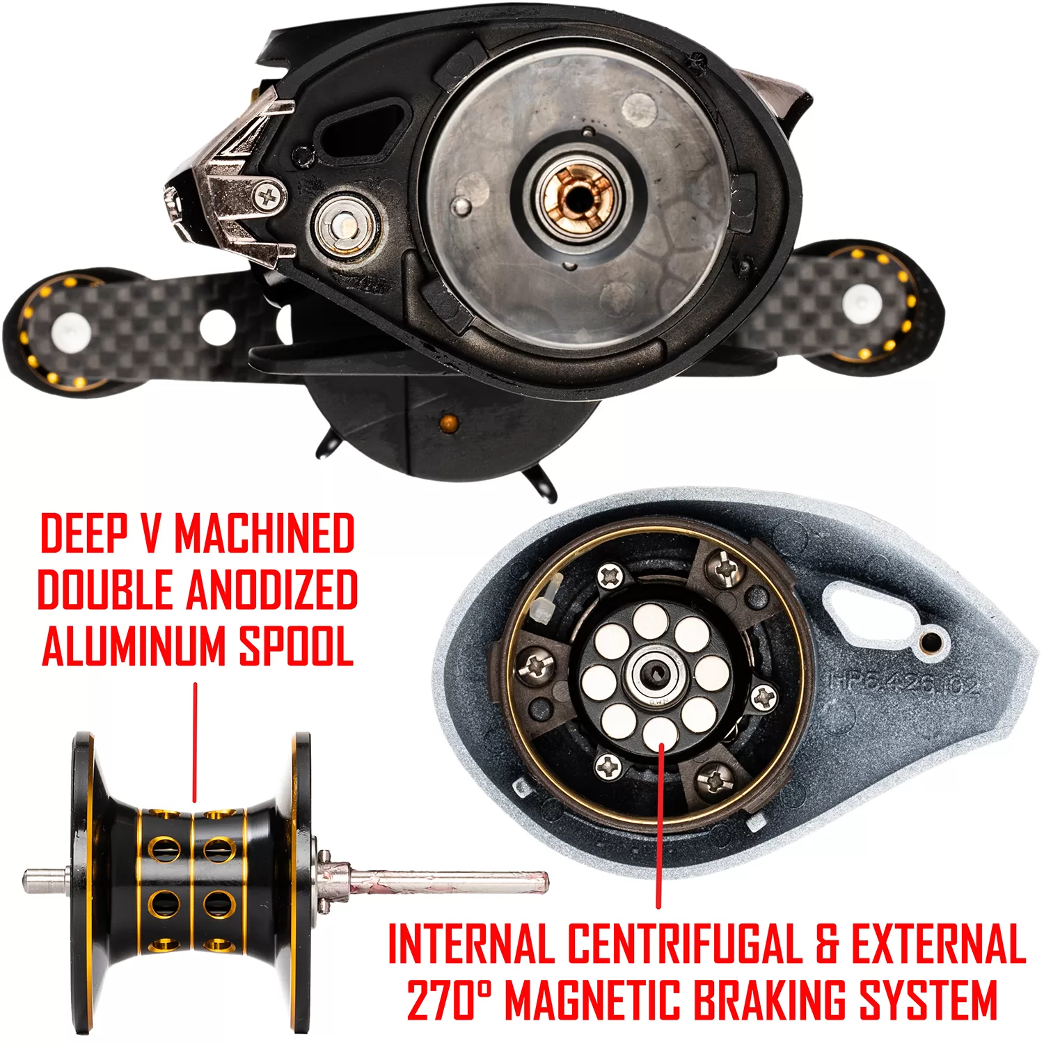 Ardent Apex Grand Baitcast Reel,7.3:1 Gear Ratio, Right Hand