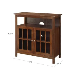 Convenience Concepts 36 in. Espresso Wood TV Stand 42 in. with Doors