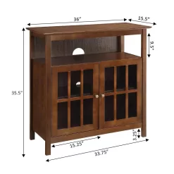 Convenience Concepts 36 in. Espresso Wood TV Stand 42 in. with Doors
