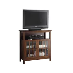 Convenience Concepts 36 in. Espresso Wood TV Stand 42 in. with Doors