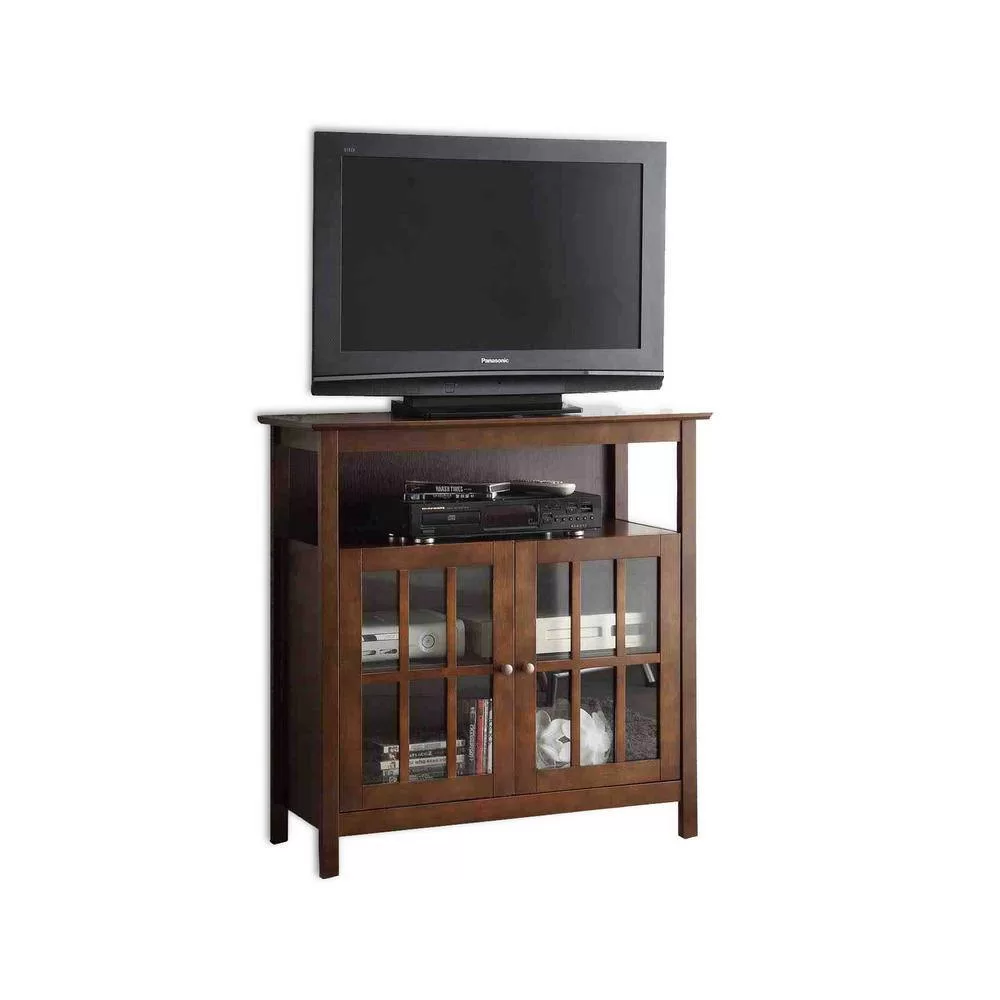 Convenience Concepts 36 in. Espresso Wood TV Stand 42 in. with Doors