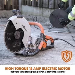 Evolution Power Tools R300DCT 12 In. Electric Concrete Cut-Off Saw, With 12 In. Diamond Blade