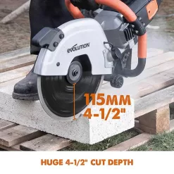 Evolution Power Tools R300DCT 12 In. Electric Concrete Cut-Off Saw, With 12 In. Diamond Blade