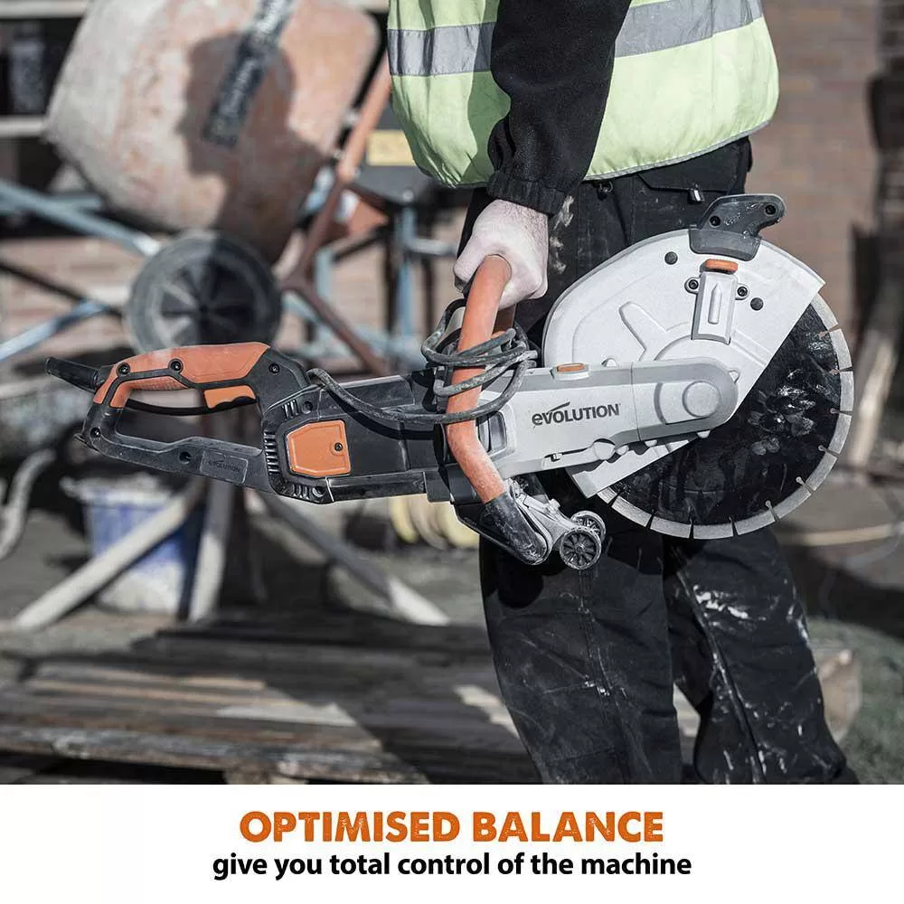 Evolution Power Tools R300DCT 12 In. Electric Concrete Cut-Off Saw, With 12 In. Diamond Blade