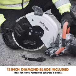 Evolution Power Tools R300DCT 12 In. Electric Concrete Cut-Off Saw, With 12 In. Diamond Blade