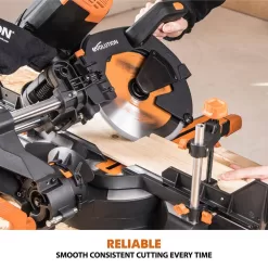 Evolution Power Tools R255SMSDB+ 15 Amp 10 in. Dual Bevel Sliding Miter Saw