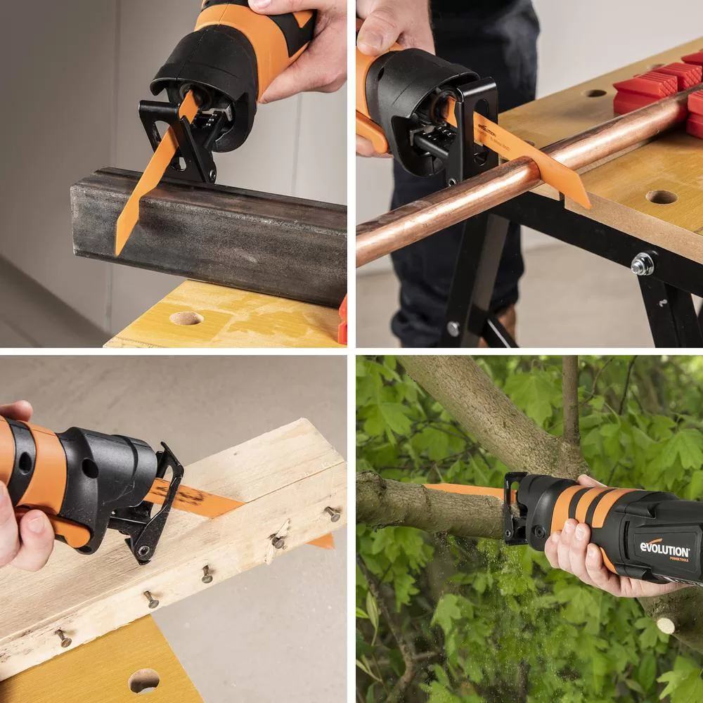 Evolution Power Tools R230RCP 7 Amp Multi-Material Reciprocating Saw with 4-Blades