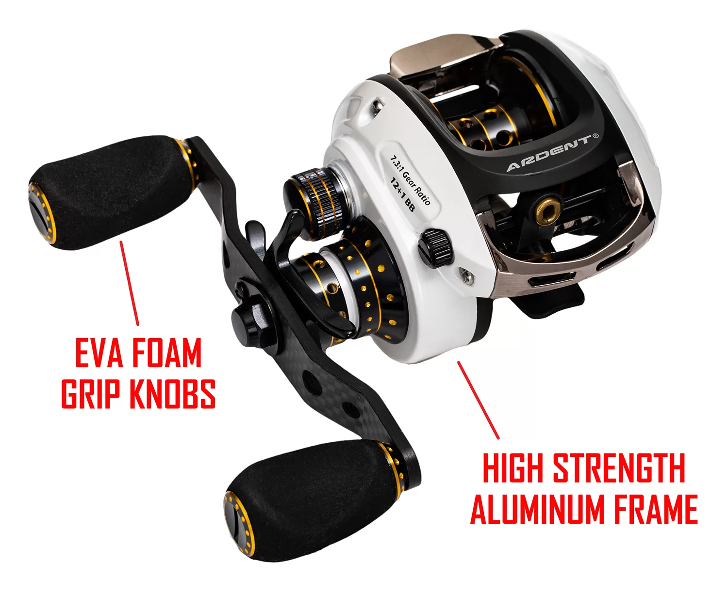 Ardent Apex Grand Baitcast Reel,7.3:1 Gear Ratio, Right Hand