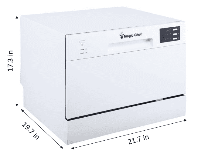 Magic Chef Energy Star 6-Place Setting Countertop Dishwasher