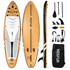 HOSFUR Inflatable 10'6×33"×6" Ultra-Light (18.8lbs) SUP with Stand Up Paddle Board, Adj Paddle, Pump, ISUP Travel Backpack, Leash Waterproof Bag