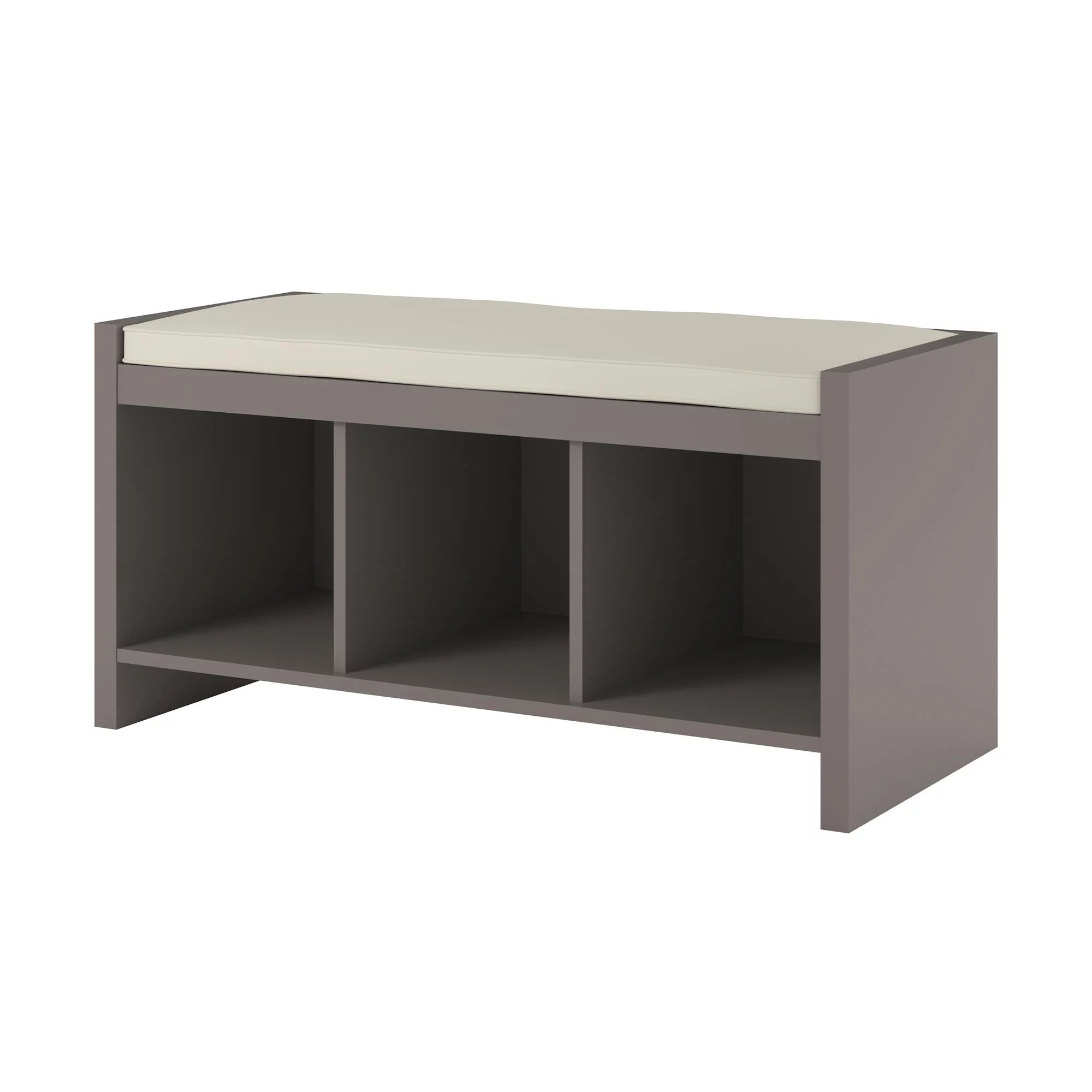 Ameriwood Home Collingwood Entryway Storage Bench with Cushion, Taupe - Image 2