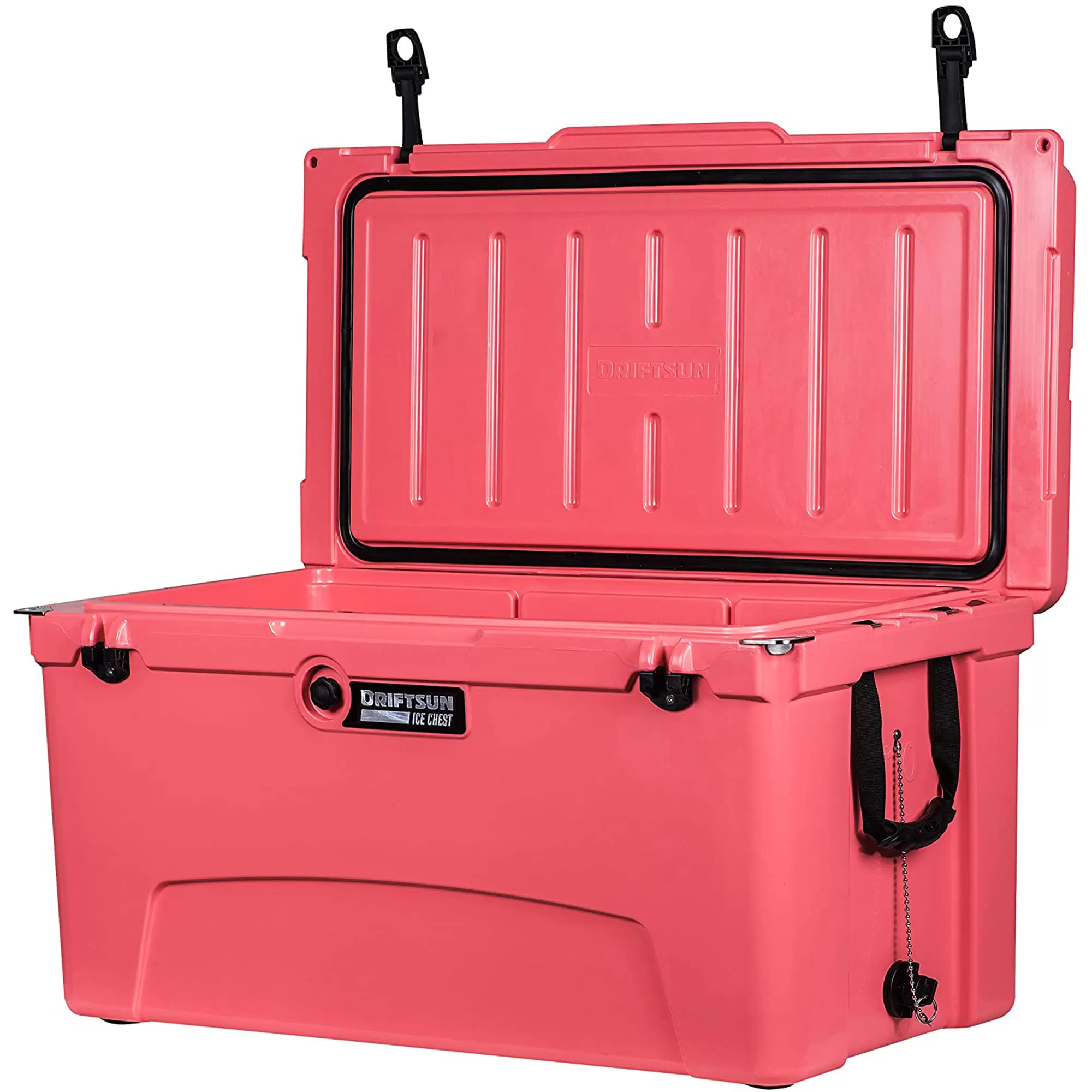 Driftsun Heavy Duty Portable 110 Quart Insulated Ice Chest Cooler, Coral