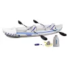 Sea Eagle 370 Pro 3 Person Inflatable Water Sport Kayak Canoe Package