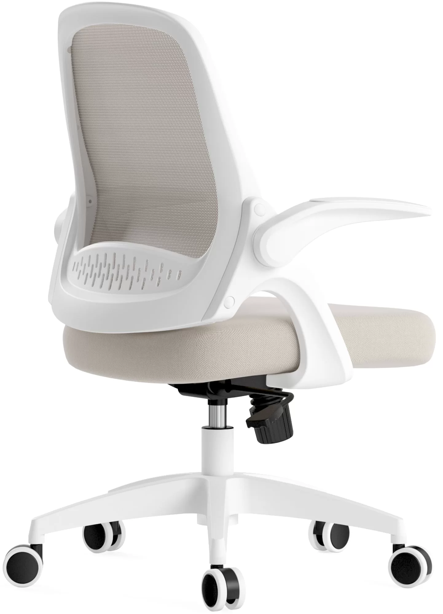 Hbada Office Task Desk Chair Swivel Home Comfort Chairs with Flip-up Arms and Adjustable Height, grey