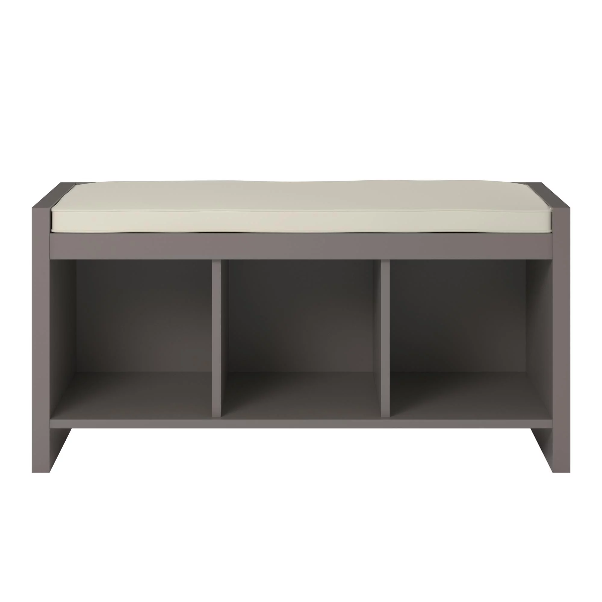 Ameriwood Home Collingwood Entryway Storage Bench with Cushion, Taupe - Image 3