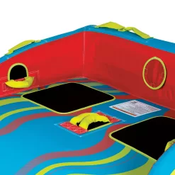 Connelly Fun 2 Person Inflatable 2 Way Towable Water Inner Tube, Multicolor