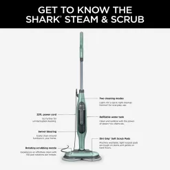 Shark Steam & Scrub All-in-One Scrubbing and Sanitizing Hard Floor Steam Mop S7000