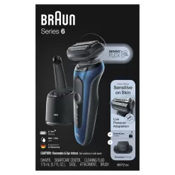 Braun Series 6 6072cc Men's Electric Shaver and Precision Trimmer, Blue