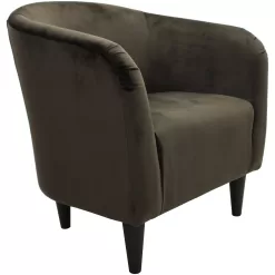 Mainstays Microfiber Tub Accent Chair, Chocolate Brown