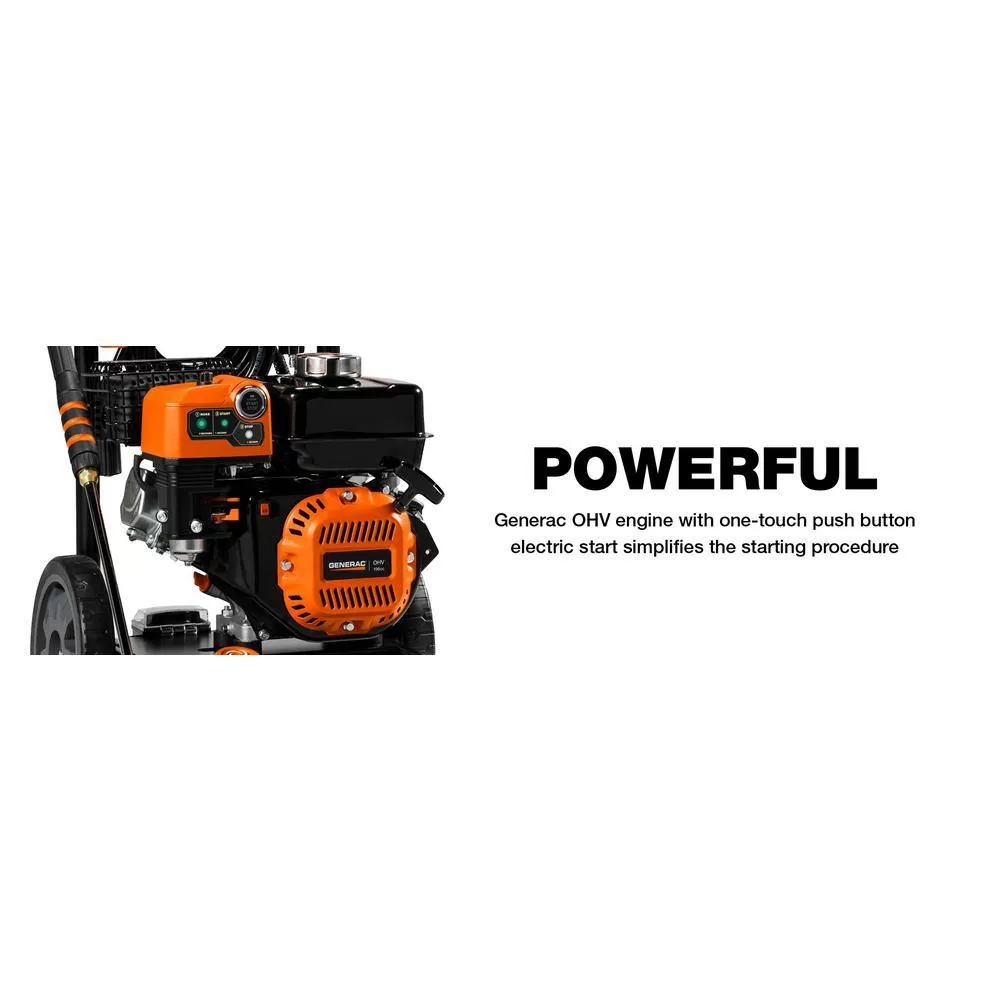 Generac 8894 3100 PSI 2.5 GPM Electric-Start Gas Pressure Washer (49 State/CSA)