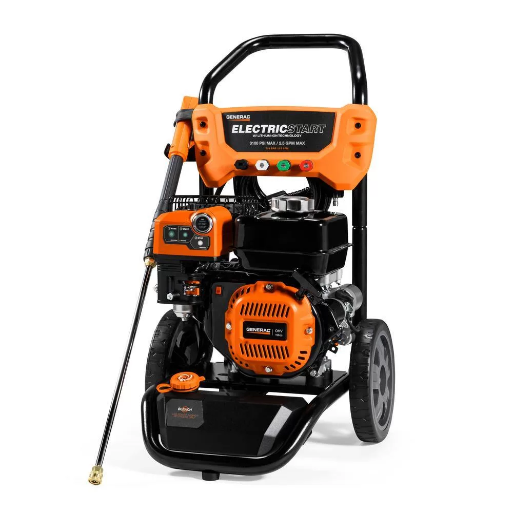 Generac 8894 3100 PSI 2.5 GPM Electric-Start Gas Pressure Washer (49 State/CSA)