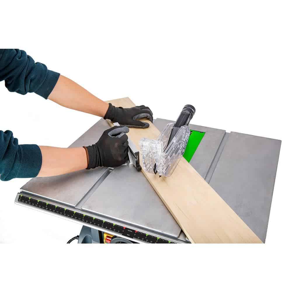 GENESIS GTS10SC 10 in. 15 Amp Table Saw with Metal Stand, Miter Gauge, Push Stick and Rip Fence