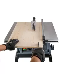 GENESIS GTS10SC 10 in. 15 Amp Table Saw with Metal Stand, Miter Gauge, Push Stick and Rip Fence