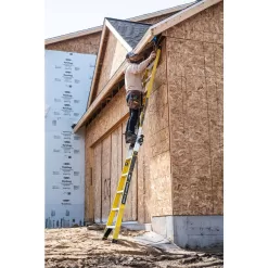 Gorilla Ladders FXT-15 15 Reach Twin Step Fiberglass Multi-Position Ladder, 375 lbs. Load Capacity Type IAA Duty Rating