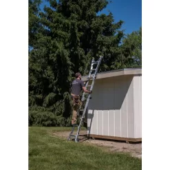 Gorilla Ladders GLMPX-14W-2 14 ft. Reach MPXW Aluminum Multi-Position Ladder with Wheels, 375 lbs. Load Capacity Type IAA Duty Rating