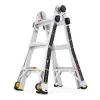 Gorilla Ladders GLMPX-14W-2 14 ft. Reach MPXW Aluminum Multi-Position Ladder with Wheels, 375 lbs. Load Capacity Type IAA Duty Rating