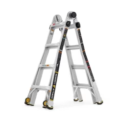 Gorilla Ladders GLMPX-18W-2 18 ft. Reach MPXW Aluminum Multi-Position Ladder with Wheels, 375 lb. Load Capacity Type IAA Duty Rating