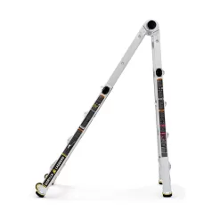Gorilla Ladders GLMPX-18W-2 18 ft. Reach MPXW Aluminum Multi-Position Ladder with Wheels, 375 lb. Load Capacity Type IAA Duty Rating