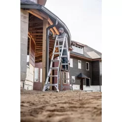 Gorilla Ladders GLMPX-18W-2 18 ft. Reach MPXW Aluminum Multi-Position Ladder with Wheels, 375 lb. Load Capacity Type IAA Duty Rating